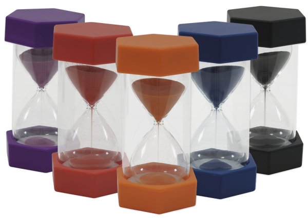 Set of Hourglasses XL 12 cm height, 6.5 cm ø