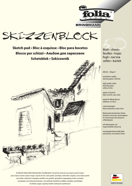 Skizzenblock DIN A4, 50 Blatt