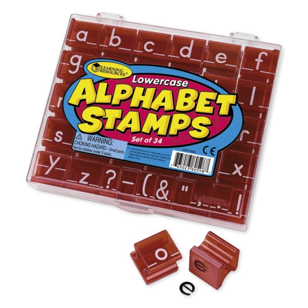 Set of Alphabet Stamps in Lower Case, 34 pcs.