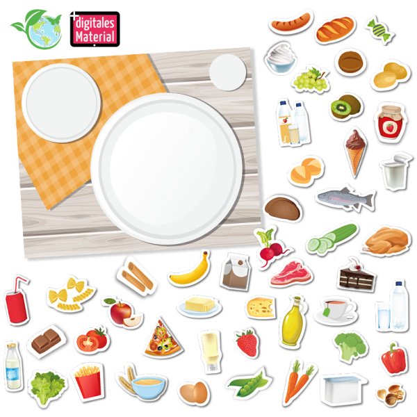 healthy meals set, magnetic, 61 pcs