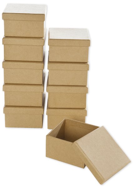 Pappboxen eckig, 10 Stück