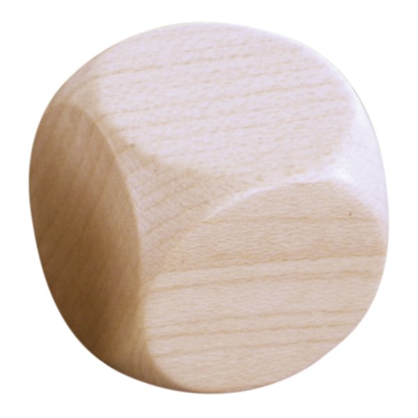 Plain Wooden Dice 25 mm, 10 pcs. in a bag
