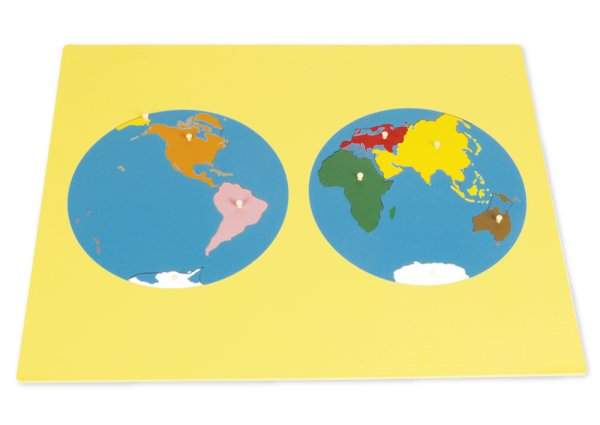 TimeTEX Puzzle Map of the World Parts "Montessori Premium"