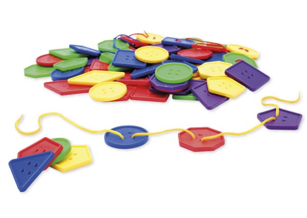 Button Threading Game, 130 pieces