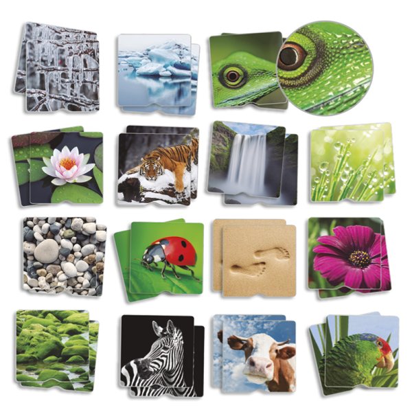 Tactile nature memory game, 34 pieces