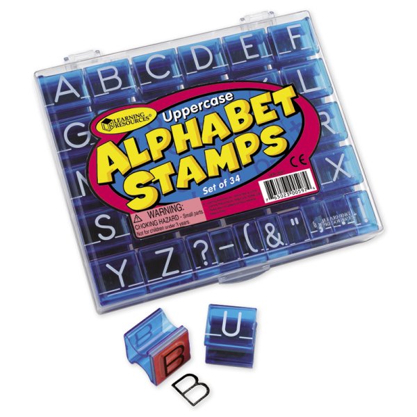 Set of Alphabet Stamps in Upper Case, 34 pcs.