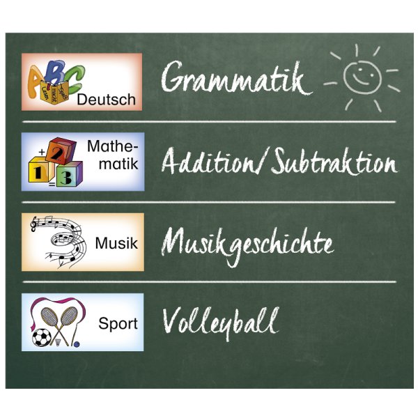 Lesson Timetable Picture Cards made of cardboard, magnetic, 40 pcs.