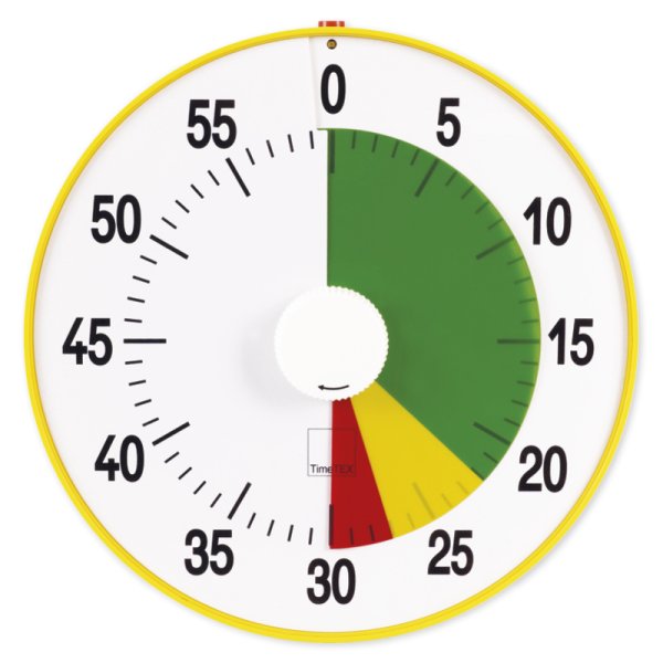 TimeTEX Timer "silent" L, 32 cm diameter with traffic light clock face + pause button