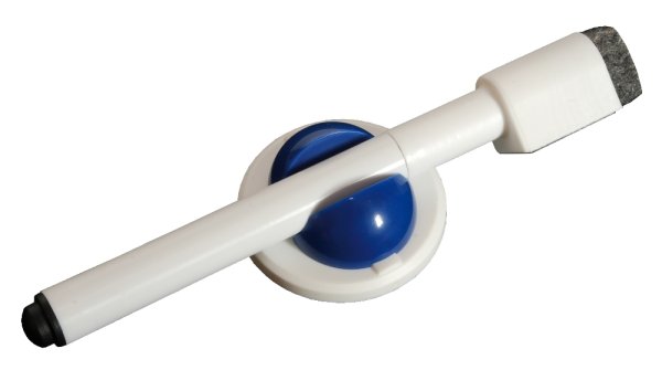 Clamp Pencil Holder (white/blue), self-adhesive