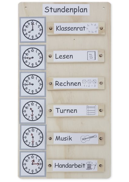 Wooden Timetable