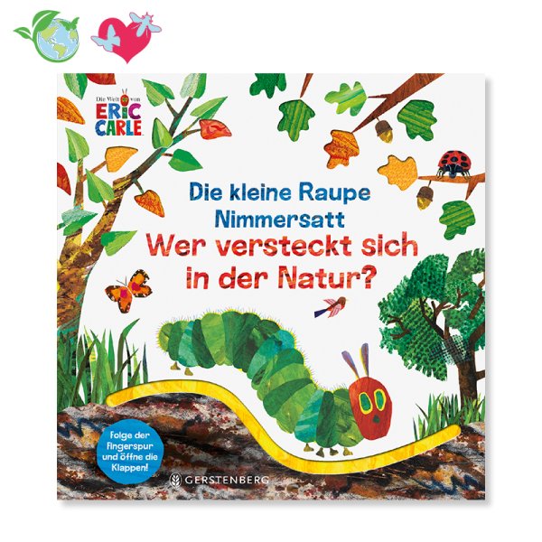 Book "Die kleine Raupe Nimmersatt - Wer versteckt sich in der Natur?", 10 pages