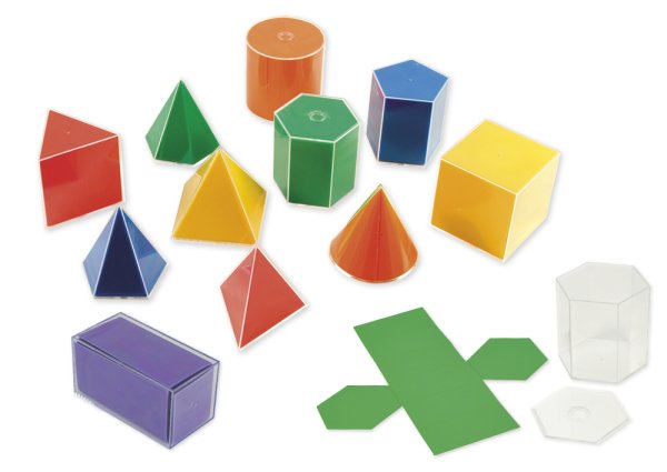 Geometric Objects Set with Flat Pattern 22 pcs.