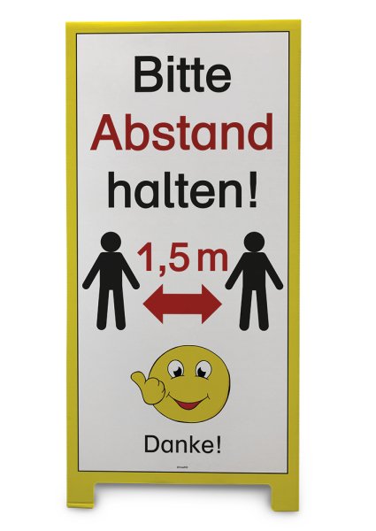 Stand-Up Display "Please Keep Your Distance - Thank You", 5 pcs.