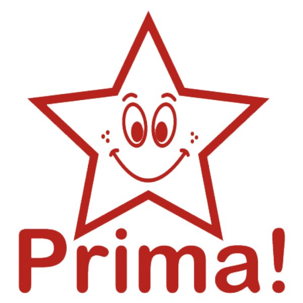 "Perpetuum" Silkscreen Stamp Star "Prima!" ("Great!")