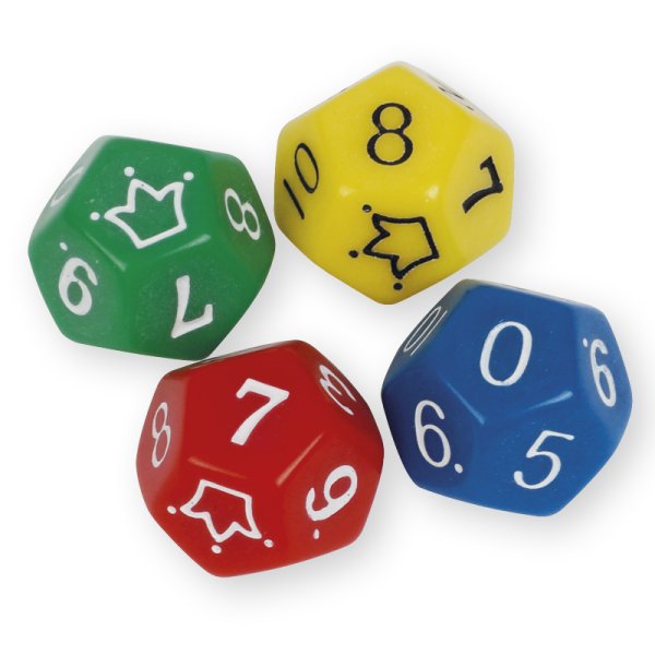 Set Joker Dice 0-10, 4 pcs., 21 mm ø