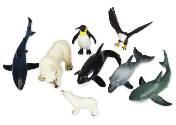Set of Ocean and Coastal Animals, 9 pcs.