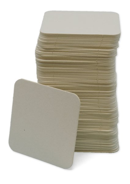 Blank Beer Glass Coasters, square, 100 pcs.