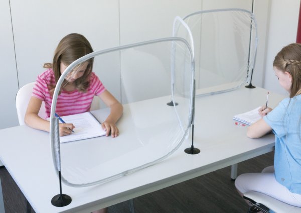 Hygienic Protective Screen Basic U and Z Shape, 3-Screen Division Wall