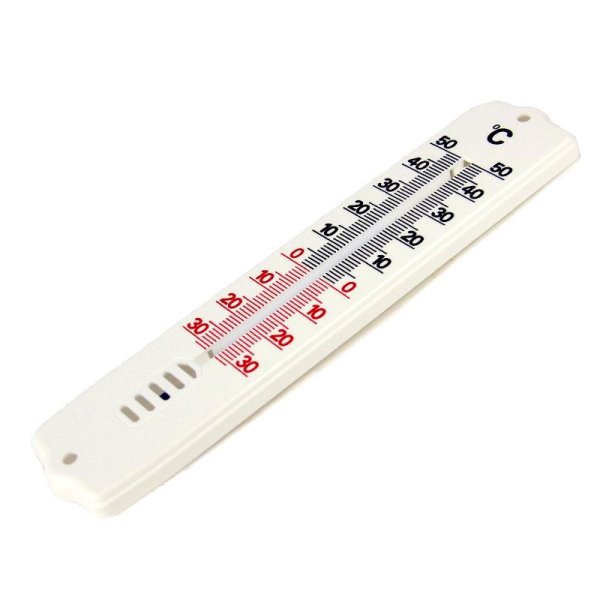 Thermometer made of plastic, 19x4 cm