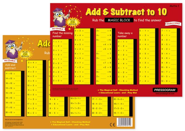 TimeTEX Magic Board "Mathematics" English Numbers up to 20