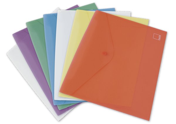 Set of A4 Document Folders, 7 pcs., assorted colours