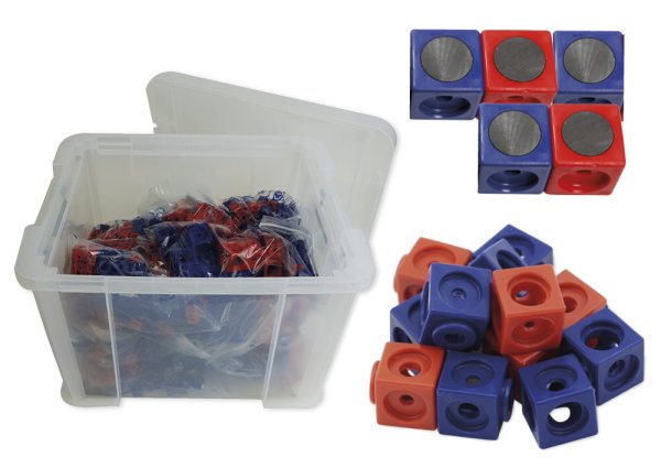 Class Set Plug Cubes red/blue, 21 pcs. in stacking box