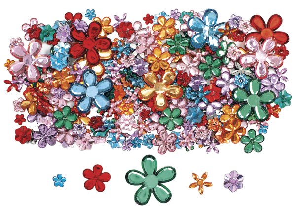 Blumen-Dekosteinchen, 300-tlg.
