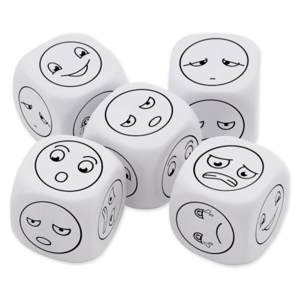 TimeTEX Emotion Dice Set "6 Faces", 5 pcs.