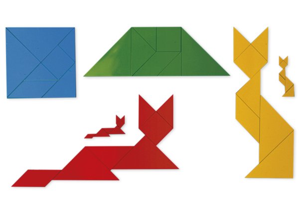 Demo Tangram magnetic, 28 pcs. approx. 20x20 cm