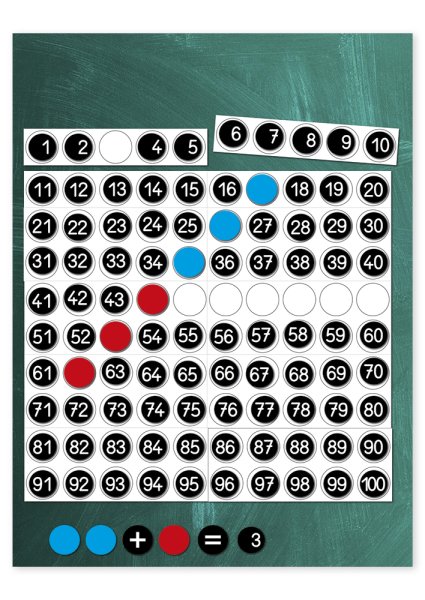 Hundred Board XXL, magnetic, approx. 60x60 cm, 172 pcs.