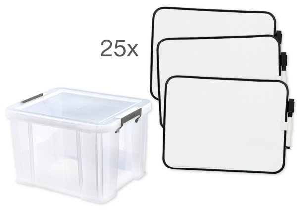 Class set of whiteboard A4-Plus, double-sided, 25 items in box