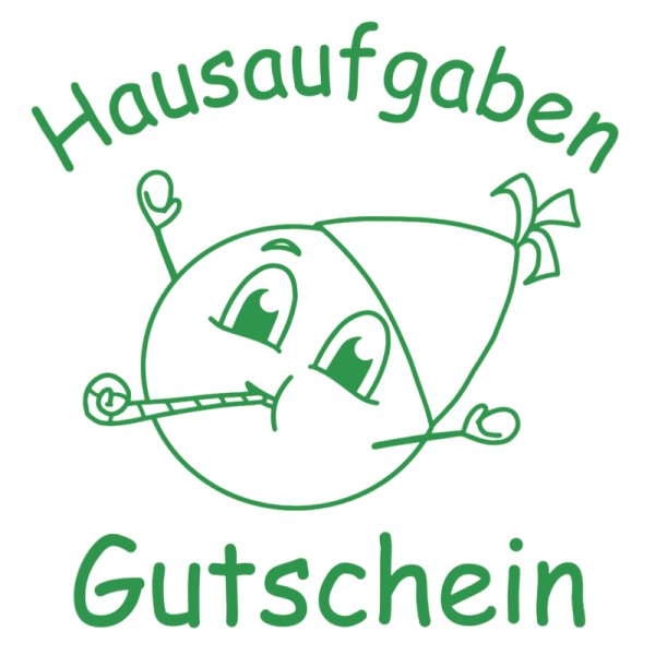 "Perpetuum" Silkscreen Stamp "Hausaufgaben-Gutschein" ("Homework Voucher")