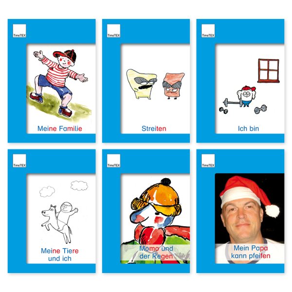 A6 Reading Book Set, blue series, 6 pcs.