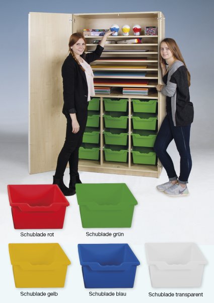 Material Tall Cabinet L, special depth, 8 shelves, 12 drawers XL