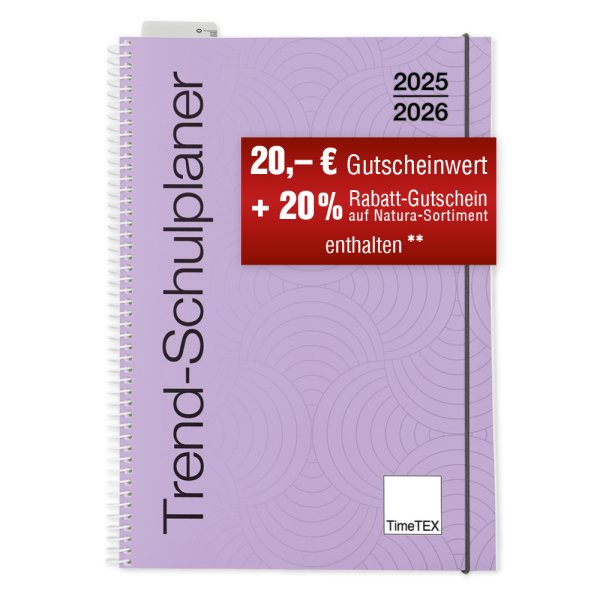 TimeTEX Trend School Planner A4-Plus 2025/2026, lila