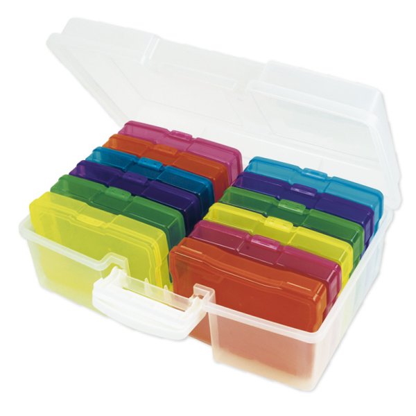 TimeTEX Coloured Boxes in a case, transparent, 13 pcs.