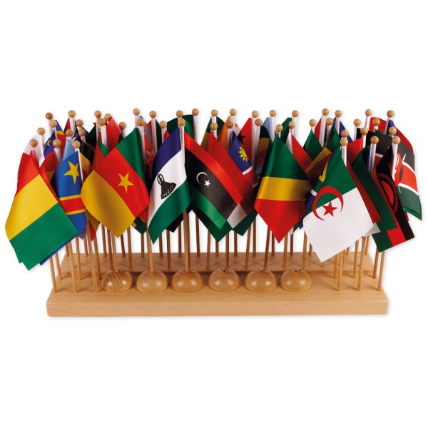 TimeTEX Flag Stand of Africa "Montessori Premium"